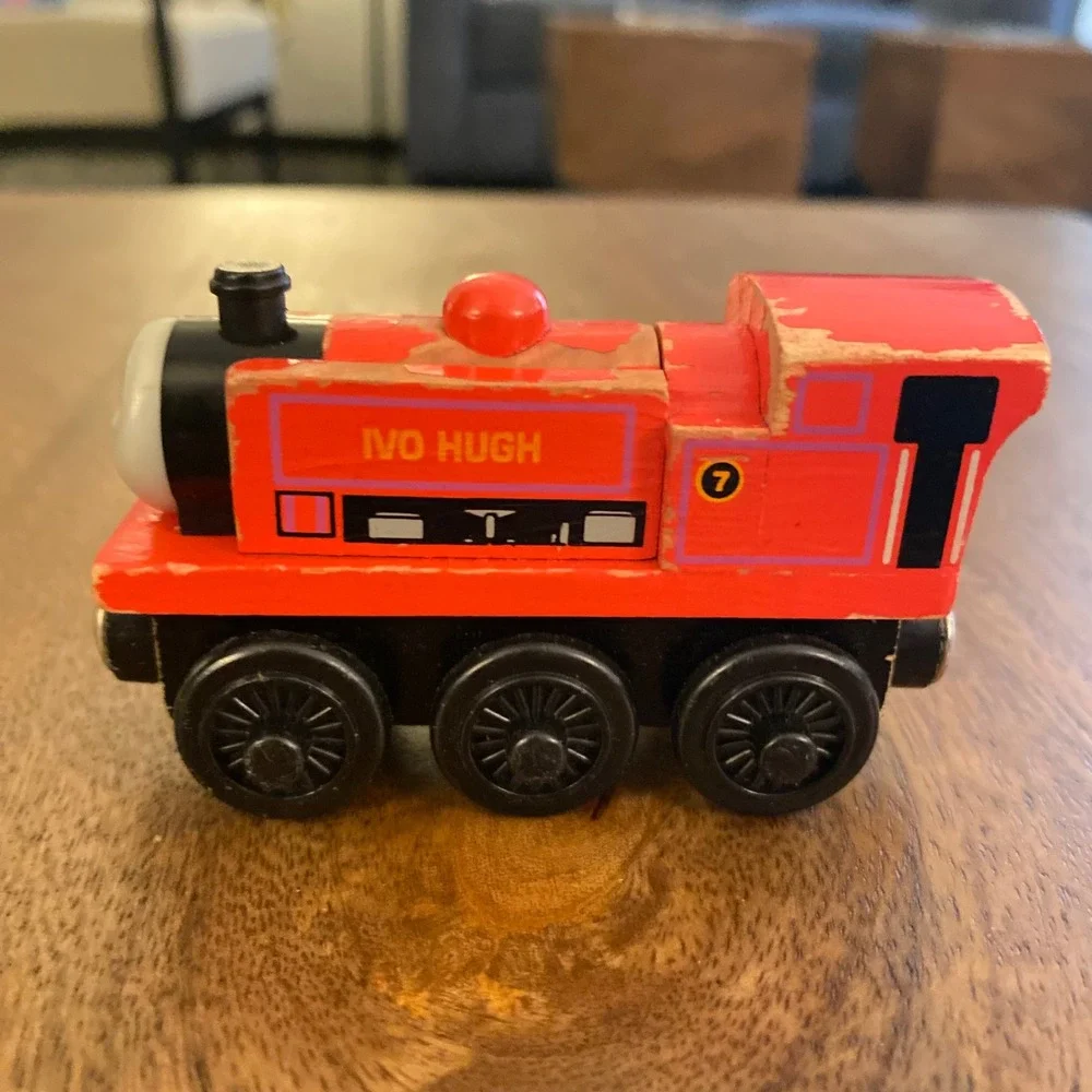Thomas & Friends‎ Wooden Railway Ivo Hugh Red Train Engine Number 7 2003 Rare